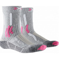 Носки X-Socks Trek X Cotton Junior Light Grey Melange/Rasberry