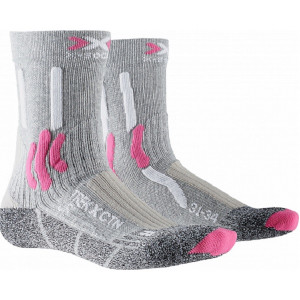 Носки X-Socks Trek X Cotton Junior Light Grey Melange/Rasberry 