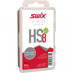 Парафин Swix HS8 red, 60 г -4°C/+4°C 