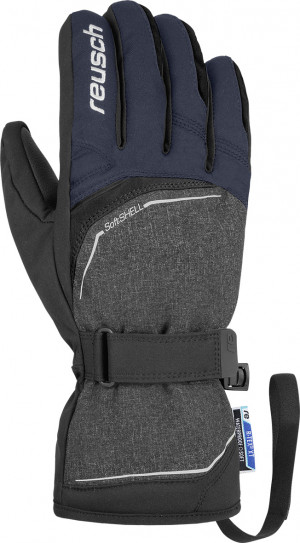 Перчатки горнолыжные Reusch Primus R-Tex XT Black/Black Melange/Dress Blue 