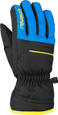 Перчатки горнолыжные Reusch Alan Junior Black/Brilliant Blue/Safety Yellow