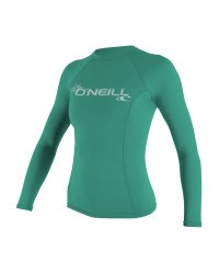 Гидромайка женская длинный рукав O'Neill WMS BASIC SKINS L/S RASH GUARD SEAGLASS (2019)