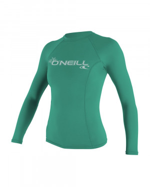 Гидромайка женская длинный рукав O&#039;Neill WMS BASIC SKINS L/S RASH GUARD SEAGLASS (2019) 