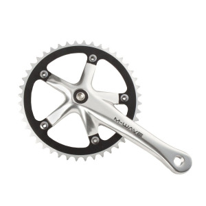 Система M-WAVE 5-350640 пер. 1скор. SingleSpeed облегч алюм. 1/2х1/8 смен. зв. 44зуб. 165мм сер.-черн. 
