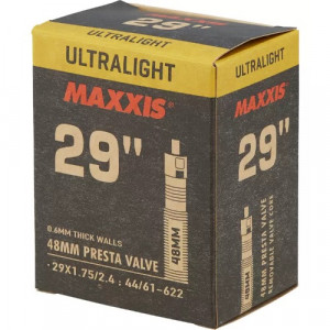 Велокамера Maxxis Ultralight 29x1.75/2.4 44/61-622 0.6 мм автониппель 48 мм 