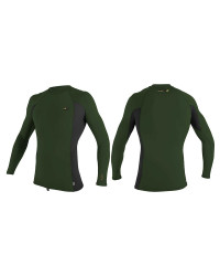 Гидромайка мужская длинный рукав O'Neill PREMIUM SKINS L/S RASH GUARD green/black 4170B GE6 (2020)