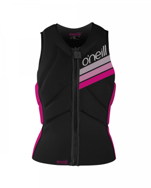 Спасательный жилет неопрен женский O&#039;NEILL WMS SLASHER KITE VEST GLIDE-BLACK/BERRY S21 (4943EU GJ5) 