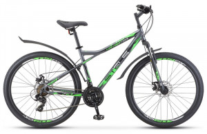 Велосипед Stels Navigator-710 MD 27.5&quot; V020 антрацитовый/зеленый/черный рама: 16&quot; (2022) 