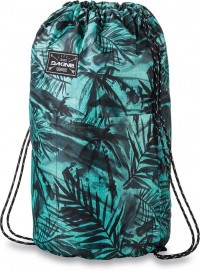 Городской рюкзак Dakine Stashable Cinchpack 19L Painted Palm (бирюзовый с пальмовыми листьями)