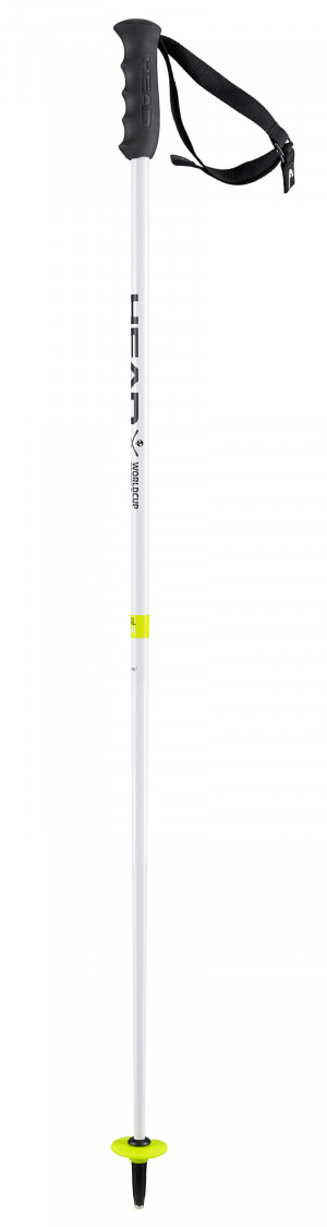 Палки горнолыжные Head Worldcup SL JR white/black/neon yellow (2021) 