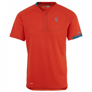 Футболка Scott Trail MTN Polar Q-zip к/рук fiery red 