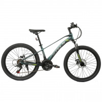 Велосипед Stels Turbo-470 MD 24" Z010 (м) матовый темно-зеленый рама: 13.5" (2025)