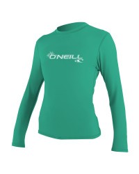 Гидромайка женская длинный рукав O'Neill WMS BASIC SKINS L/S SUN SHIRT SEAGLASS (2019)