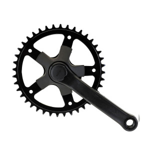 Система M-WAVE 5-350710 пер. 1скор. сталь 18-24" 1/2х3/32 40зуб. шатуны 152мм пласт. покр. (20) черная 