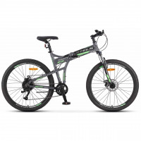 Велосипед Stels Launch-950 MD 26" Z010 (м) матовый серый/зеленый рама: 19" (2025)