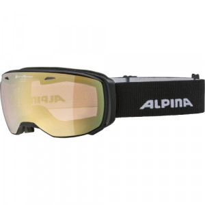 Очки горнолыжные Alpina Estetica Qv Black Matt/Qv Gold Sph. S2-3 (2024) 