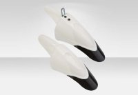 Крылья пластик Stels FD-36F/R 12"-18" черно-белые, комплект
