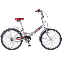 Велосипед NOVATRACK FS-1 складной 24" серый-красный (2018)