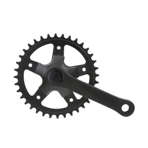 Система M-Wave 5-350711 пер. 1скор. сталь 16-20" 1/2х3/32 36зуб. шатуны 127мм пласт. покр. (20) черная 