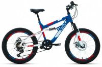 Велосипед Altair MTB FS 20 disc 6-ск синий/красный (2021)