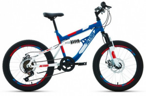 Велосипед Altair MTB FS 20 disc 6-ск синий/красный (2021) 