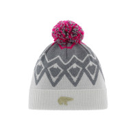 Шапка Eisbär Ziggy OS Pompon MÜ white/grey/pink (30911-100)