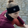 Повязка Buff Crossknit Headband solid black - Повязка Buff Crossknit Headband solid black