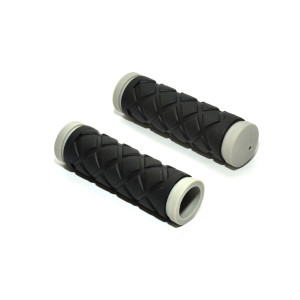 Ручки на руль AUTHOR 8-33455010 детские AGR Junior 5 102мм Blk резин. 2-х комп.  черно-серые 