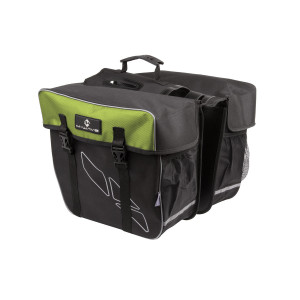 Сумка M-WAVE 5-122805 "штаны" на багажн. "2в1" V=30л (5) черно-зеленая Amsterdam Double pannier bag 
