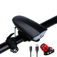 Комплект велофонарей Speaker Bicycle Light 7588 аккумуляторный передний, задний и сигнал