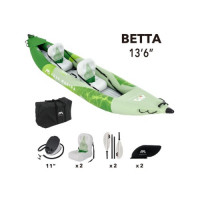 Каяк надувной двухместный с веслами Aqua Marina Betta-412 13'6" (2025)