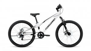Велосипед Forward Rise 24 2.0 disc белый/черный (2021) 