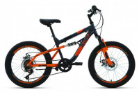 Велосипед Altair MTB FS 20 disc 6-ск тёмно-серый/оранжевый (2021)
