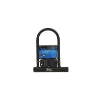 Замок M-Wave 5-234010 скоба с защитным колпачком, черный