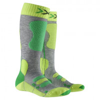 Носки X-Socks Ski JR 4.0 mid grey melange/green/phyton yellow G140