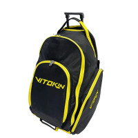 Рюкзак для экипировки на колесах с выдвижной ручкой Vitokin 33" черный с желтым