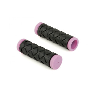 Ручки на руль AUTHOR 8-33455012 детские AGR Junior R5 85мм резиновые, черно-розовые 