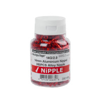 Спиц./ниппеля CNSPOKE 5-280166 для спиц 14G (2мм) АЛЮМИНИЙ 12мм КРАСНЫЙ АНОДИРОВАННЫЙ 350шт в банке