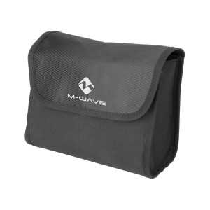 Сумка M-WAVE 5-122819 на руль для САМОКАТА 22х10х16см б/съемн. на липучк. со светоотр. принтом черная SALE 