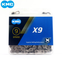 Цепь KMC X9, 9 скоростей, 1/2"x11/128", с замком