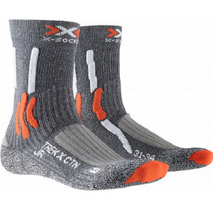 Носки X-Socks Trek X Cotton Junior Stone Grey Melange/X-Orange 