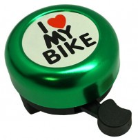 Звонок I love my bike зелёный