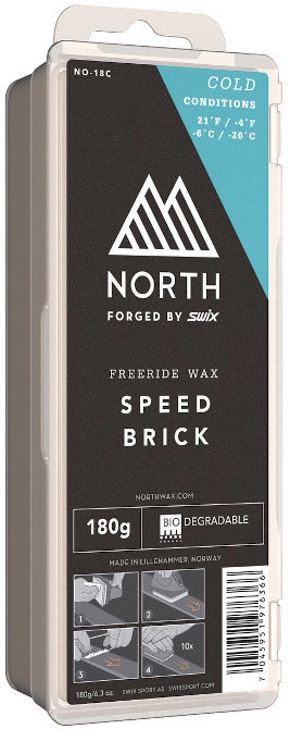Мазь скольжения Swix холодная North Speed Brick Cold 180 гр (NO-18C) 