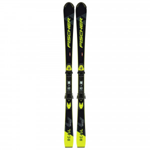 Горные лыжи Fischer RC4 Worldcup SL JR (132-150) + RC4 Z11 Freeflex Brake 85 [D] Fl. Yellow/Black (2022) 
