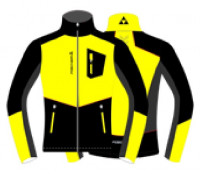 Куртка детская Fischer Softshell Warm черный/лимон (2023)