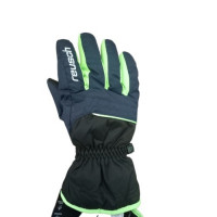 Перчатки горнолыжные Reusch Alan Junior Black/Dress Blue/Neon Green