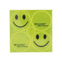 Светоотраж. стикеры M-WAVE 5-120990 2смайлика+2лого желтые 3M SCOTCHLITE