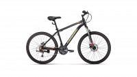 Велосипед Forward HARDI 26 2.0 disc черный\желтый (2021)
