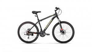 Велосипед Forward HARDI 26 2.0 disc черный\желтый Рама: 17 (2021) 