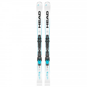 Горные лыжи Head WC Rebels e-SL SW RP EVO 14 + креп. FF 14 GW Brake 85 [D] white/speedblue (2025) 